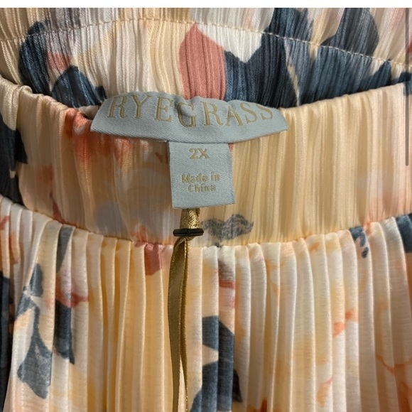 NWT - Ryegrass -Plus Womens Pleated Ruffle Midi Skirt - Picture 6 of 8